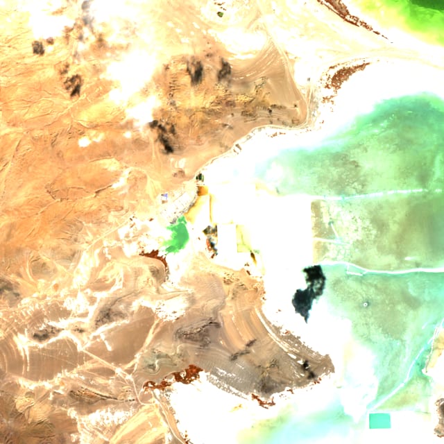 Satellite view: Zabuye Salt Lake